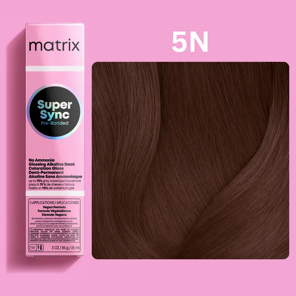 MATRIX Super Sync 5N Крем-краска светлый шатен натуральный, 90 мл MATRIX Super Sync 5N Крем-краска светлый шатен натуральный, 90 мл