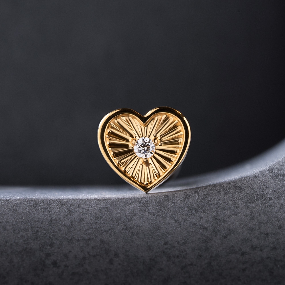 Накрутка Doll's Heart 1.2 мм титан (для основ 1.2 мм, Прозрачный, Золотой, Титан ASTMF-136)