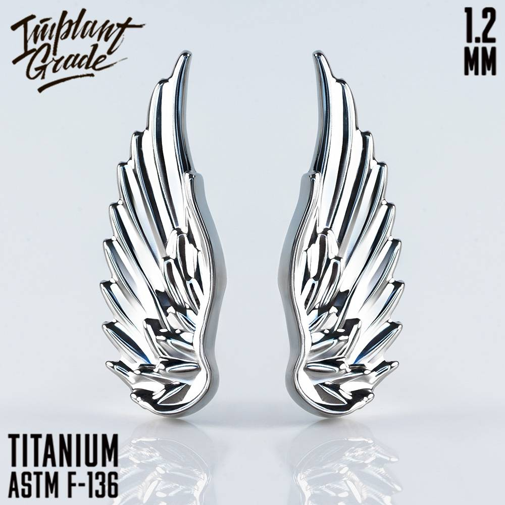 Накрутка Angel Wing 1.2 мм титан (ПРАВЫЙ, для основ 1.2 мм, Титан ASTM F-136)