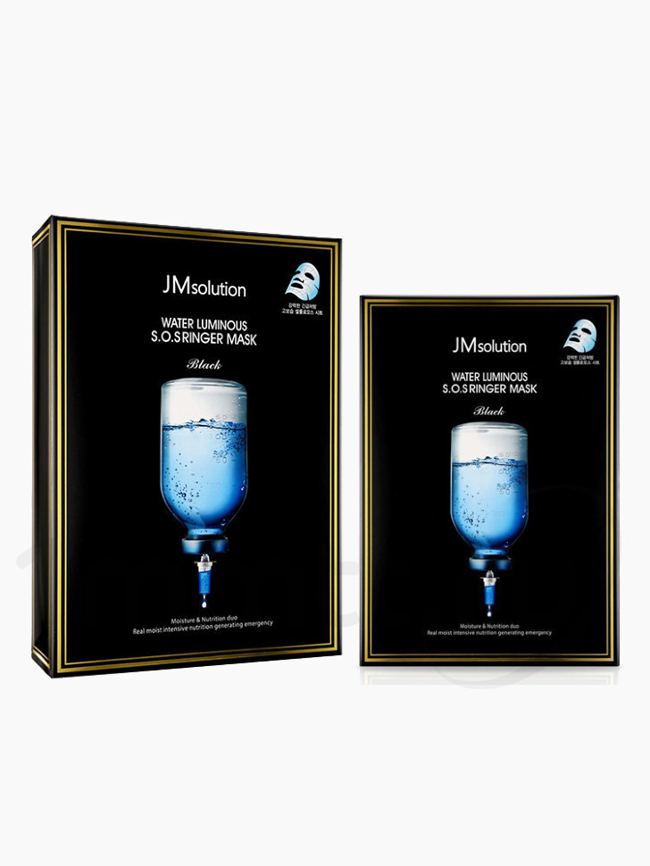 JMsolution Water Luminous S.O.S. Ringer Mask Black, маска тканевая ультраувлажняющая, 1 шт