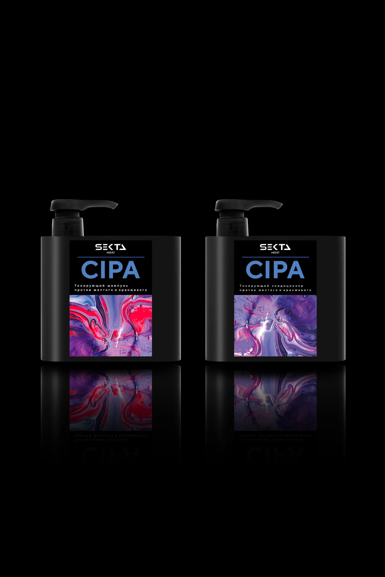 Hair Sekta Assist CIPA набор, нейтрализующий теплые оттенки (2 х 500 мл)