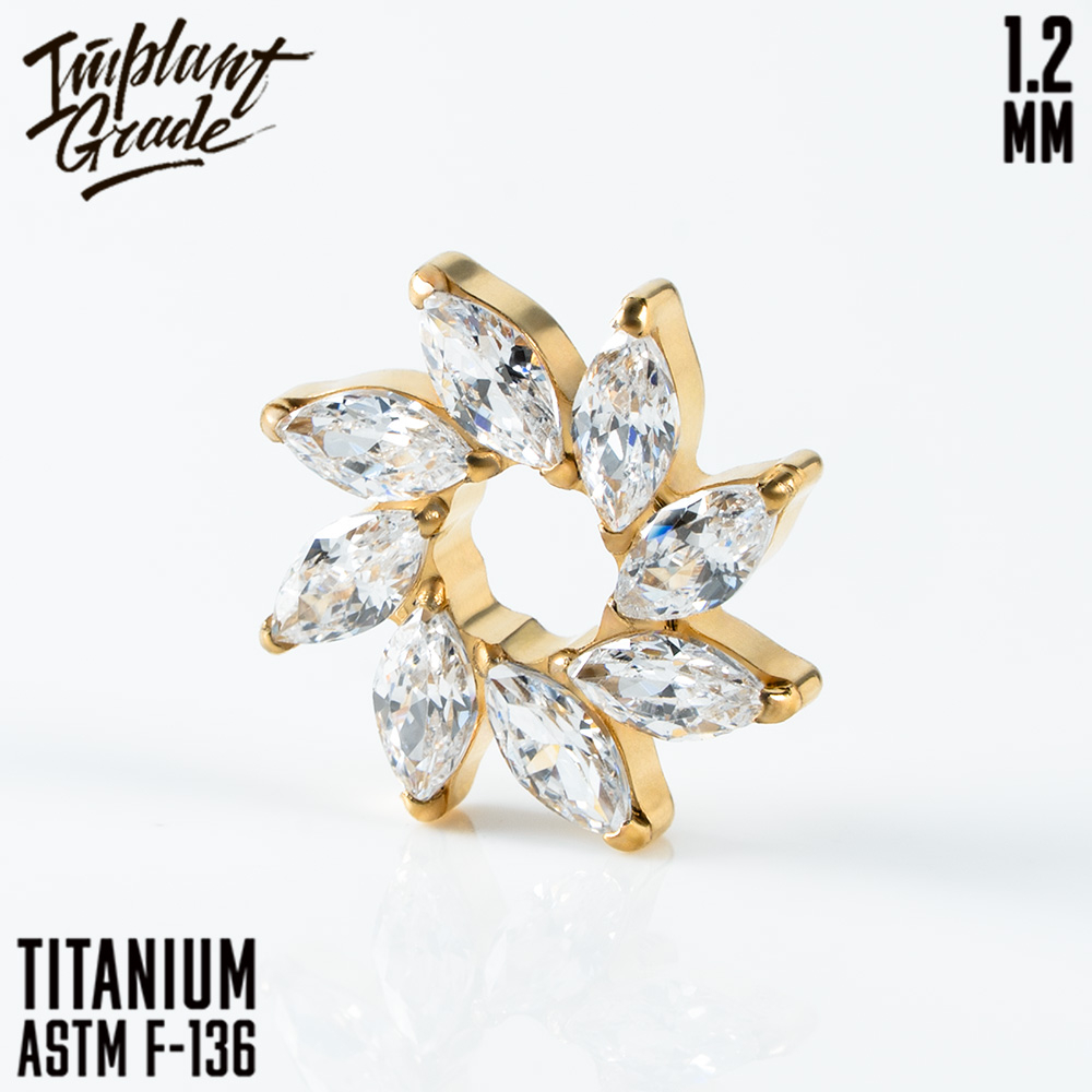 Накрутка Laurel 1.2 мм титан (ЗОЛОТОЙ, для основ 1.2 мм, Титан ASTM F-136)