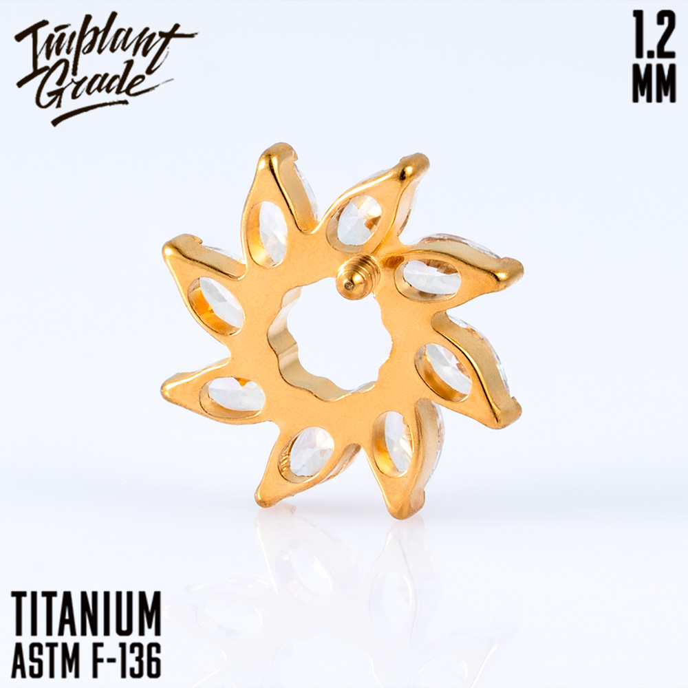 Накрутка Laurel 1.2 мм титан (ЗОЛОТОЙ, для основ 1.2 мм, Титан ASTM F-136)