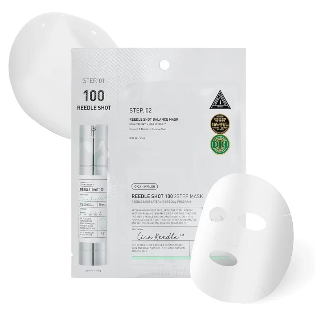 VT Reedle Shot 100 2Step Mask Cosmetics, маска двухфазная с микроиглами, 1 шт