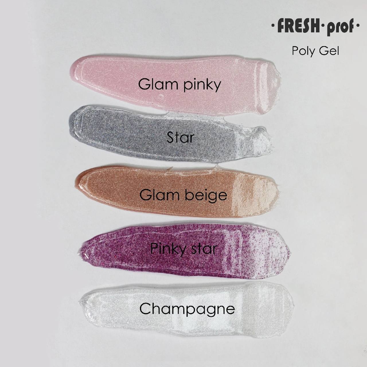 PolyGel Fresh Prof №11 Champagne, 15г, с шиммером