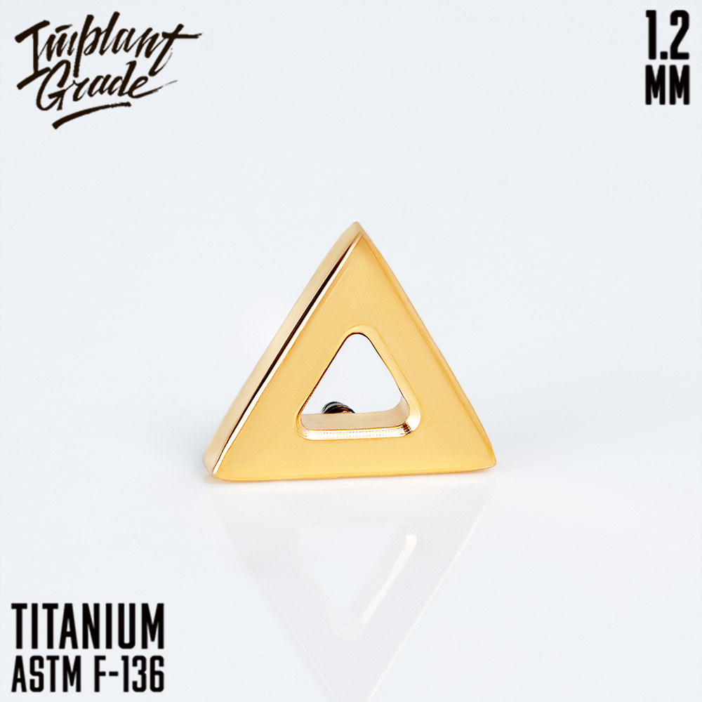 Накрутка Hollow Triangle 1.2 мм титан (для основ 1.2 мм, Золотой, Титан ASTM F-136)