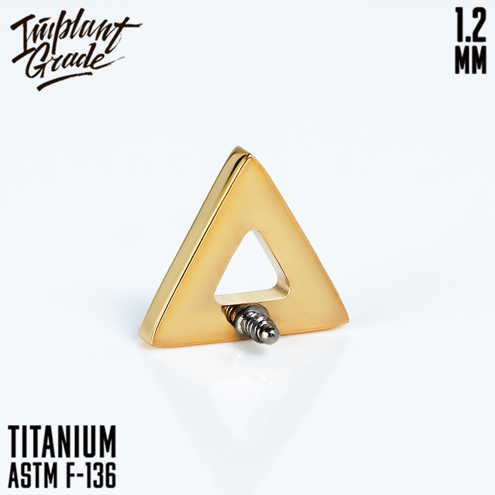 Накрутка Hollow Triangle 1.2 мм титан (для основ 1.2 мм, Золотой, Титан ASTM F-136)