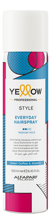 Жидкий лак для волос средней фиксации, придающий блеск YE Style Everyday hairspray, 250ml