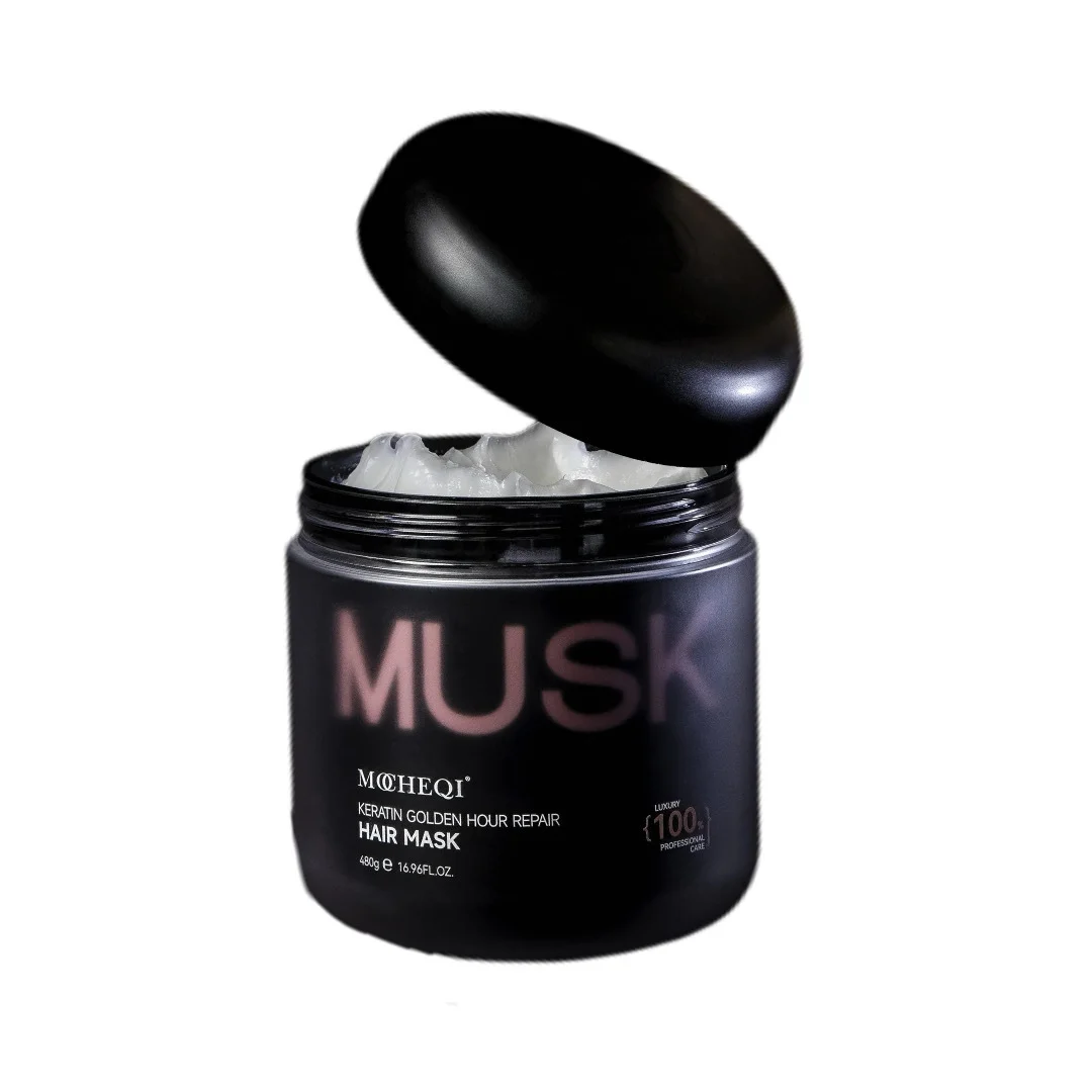 Mocheqi Musk Keratin Golden Hour Repair Mask, кератиновая маска с аминокислотами, 480г