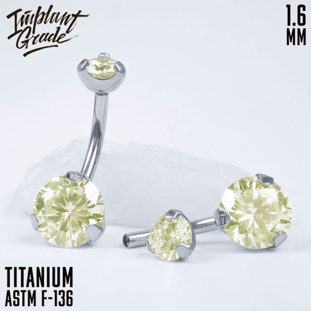 Банан Pure 1.6 мм титан (1.6 мм, 10 мм, Светло-зеленый, Титан ASTM F-136)