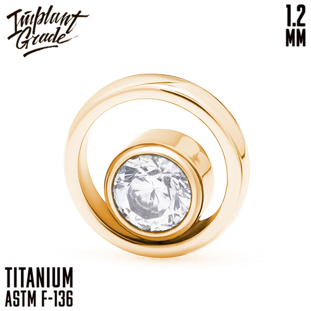 Накрутка Point 1.2 мм титан (ЗОЛОТОЙ, для основ 1.2 мм, Титан ASTM F-136)