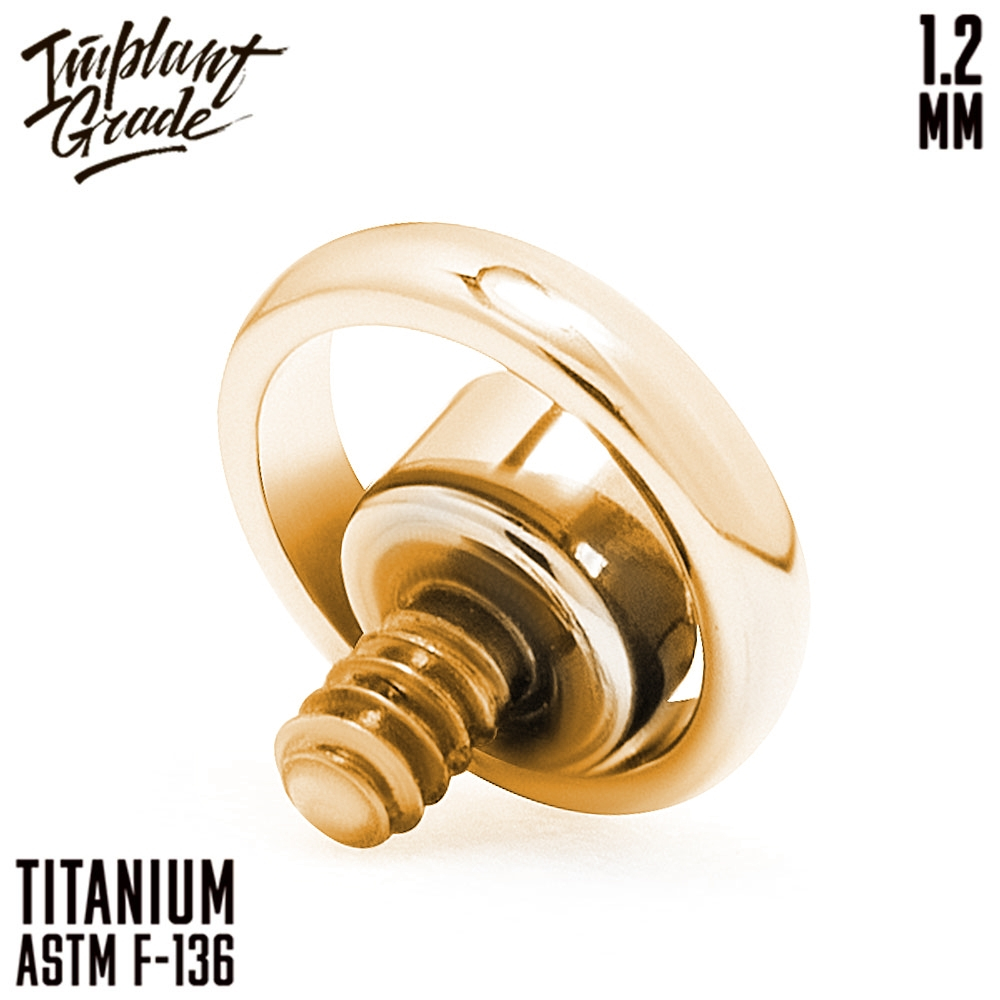 Накрутка Point 1.2 мм титан (ЗОЛОТОЙ, для основ 1.2 мм, Титан ASTM F-136)