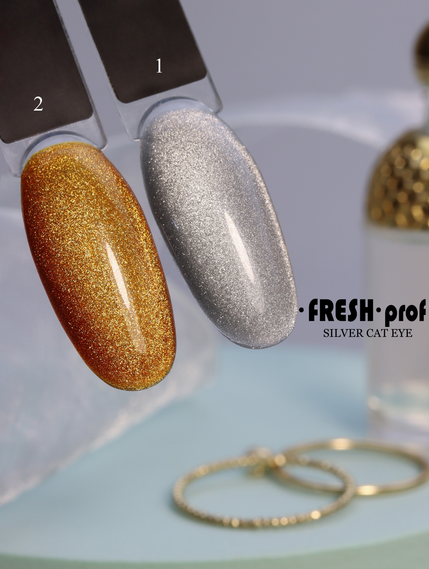 Гель-лак Fresh Prof Silver Cat Eye №01, 10 мл