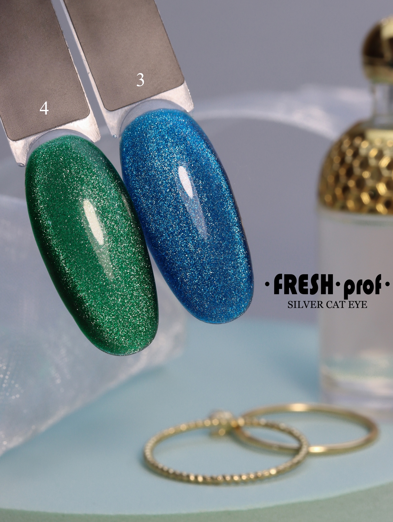 Гель-лак Fresh Prof Silver Cat Eye №03, 10 мл