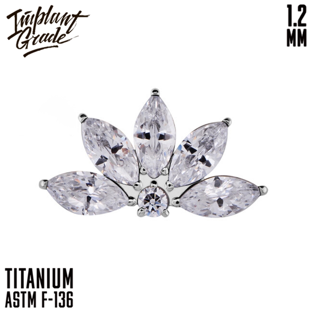 Накрутка Princess 1.2 мм титан (для основ 1.2 мм, Прозрачный, Титан ASTM F-136)