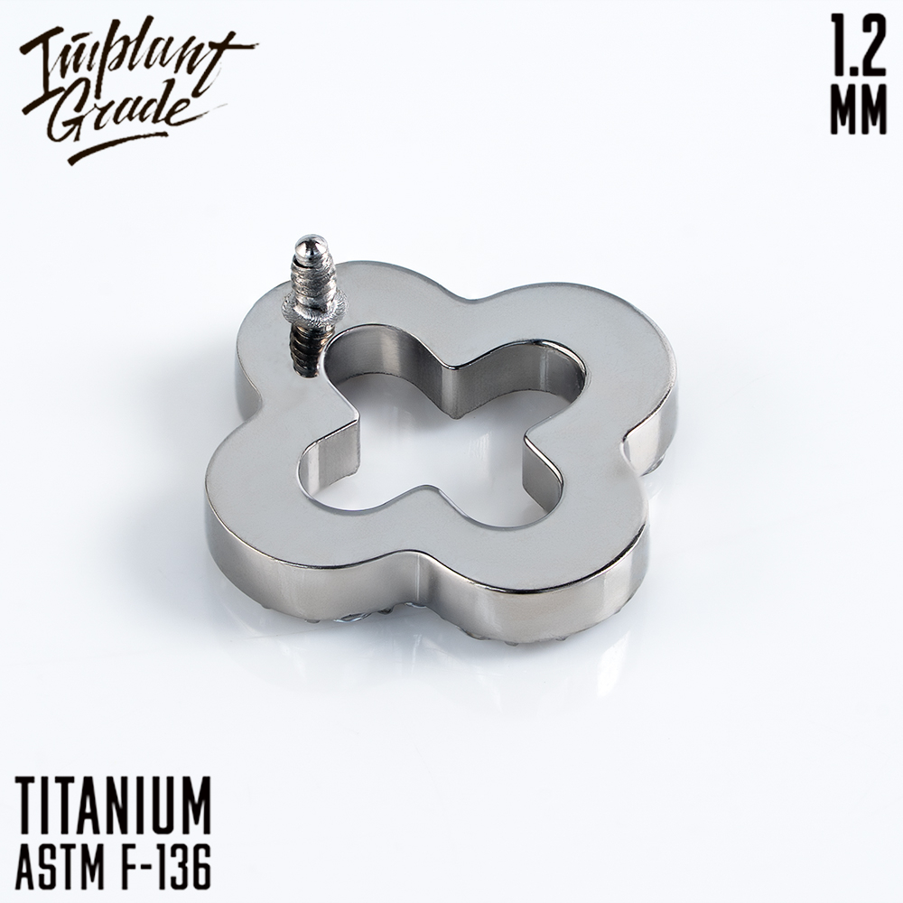 Накрутка Clover (для основ 1.2 мм, Прозрачный, Титан ASTM F-136)