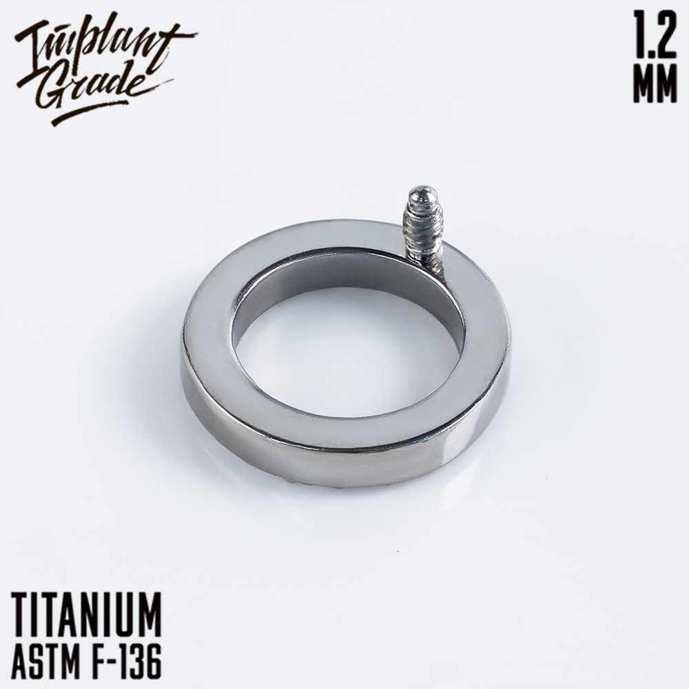 Накрутка Circle CZ 1.2 мм титан (для основ 1.2 мм, Прозрачный, Титан ASTM F-136)