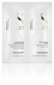 Alfaparf Semi Di Lino Diamond Illuminating Low Shampoo + Mask (пробник)
