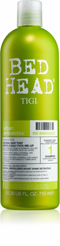 Tigi Bed Head Urban Anti+dotes Re-Energize Шампунь для нормальных волос Уровень 1, 750 мл