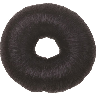 Валик для прически DEWAL искусственный волос черный d8 см