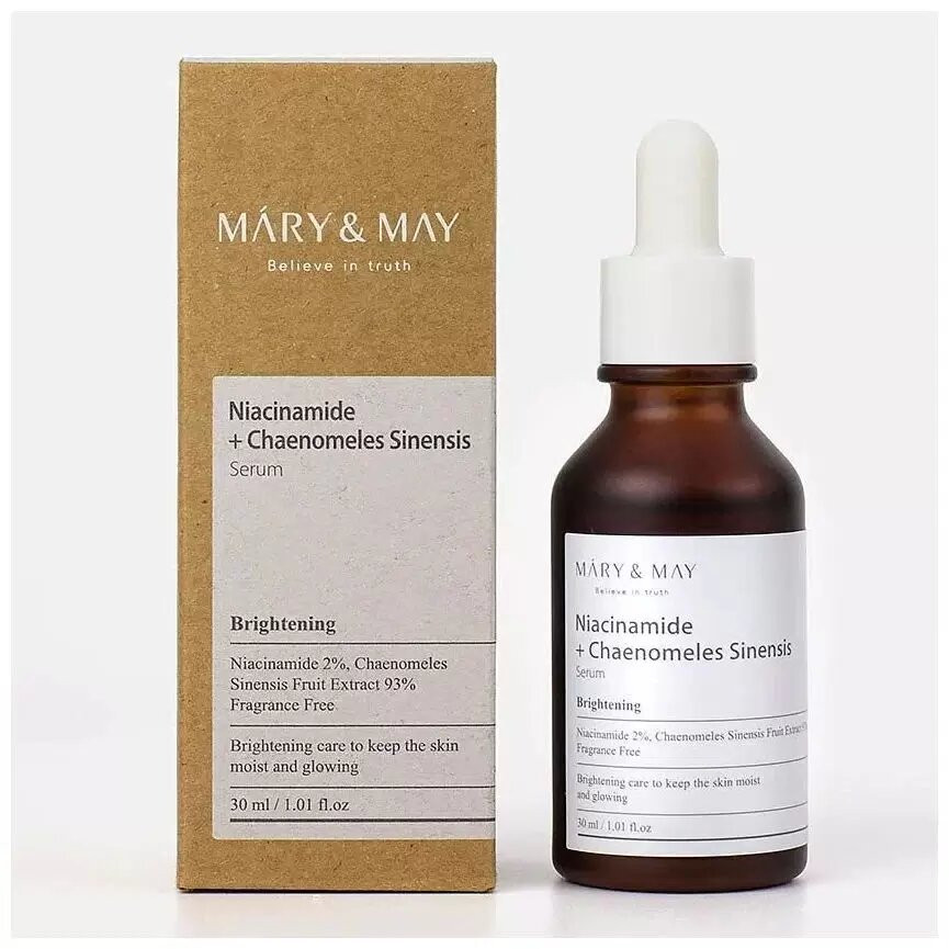 MARY&MAY Niacinamide + Chaenomeles Sinensis ,сыворотка с ниацинамидом, 30 мл