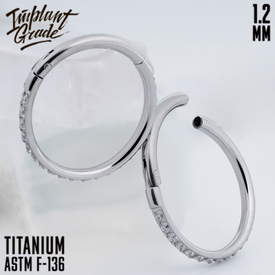 Кольцо-кликер Twilight Silver 1.2 мм * 8 мм титан (314-8)