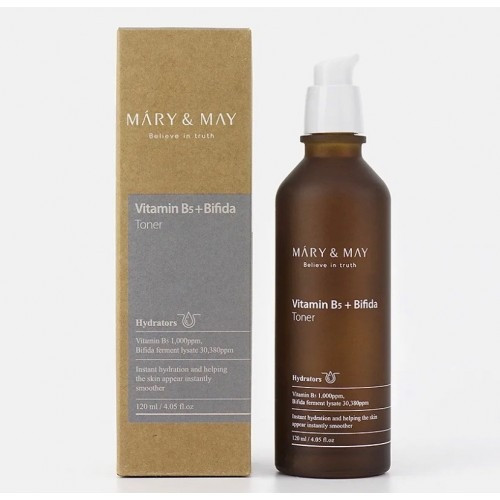 MARY&MAY Vitamine В5 + Bifida Toner, тонер с бифидобактериями и витамином B5, 120 мл