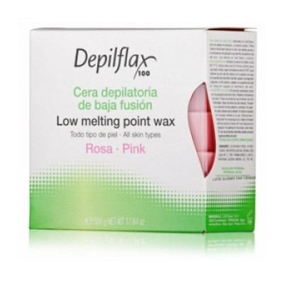Depilflax: Воск горячий в брикетах, в пакете Розовый 500 гр