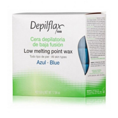 Depilflax: Воск горячий в брикетах, в пакете Азуленовый 500 гр