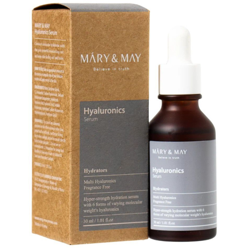 MARY&MAY Hyaluronics Serum, сыворотка с гиалуроновой кислотой, 30 мл