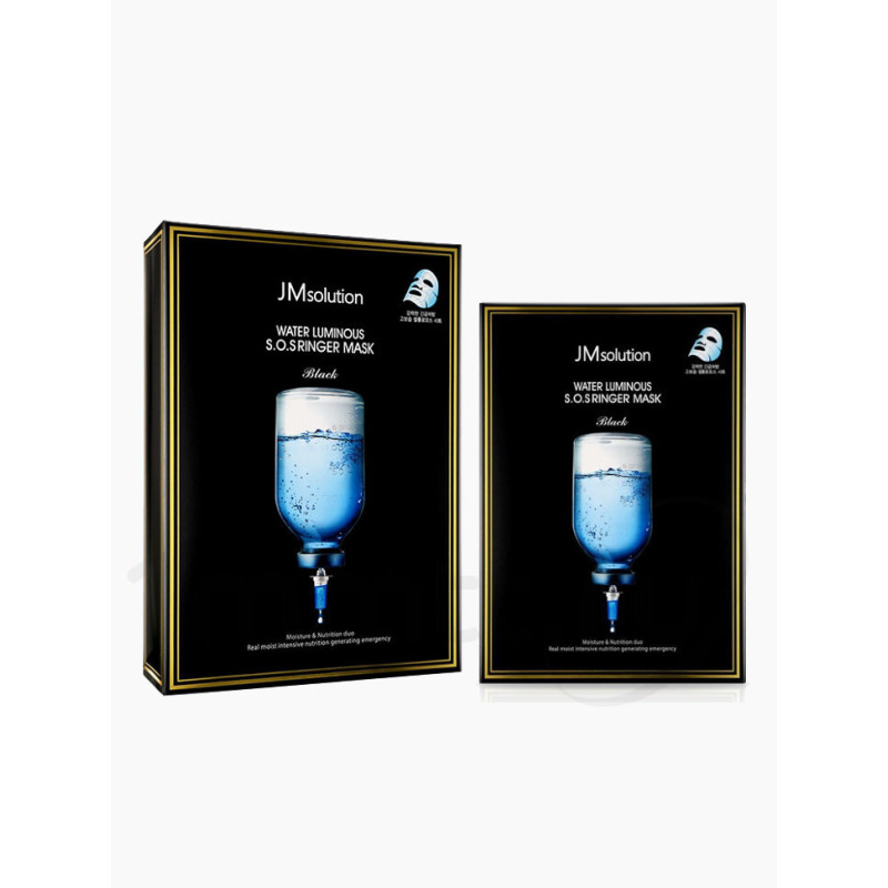 JMsolution Water Luminous S.O.S. Ringer Mask Black, маска тканевая ультраувлажняющая, 1 шт