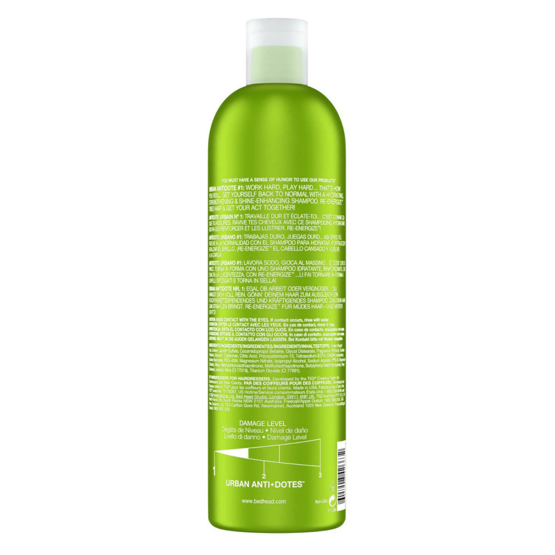 Tigi Bed Head Urban Anti+dotes Re-Energize Кондиционер для нормальных волос Уровень 1, 750 мл