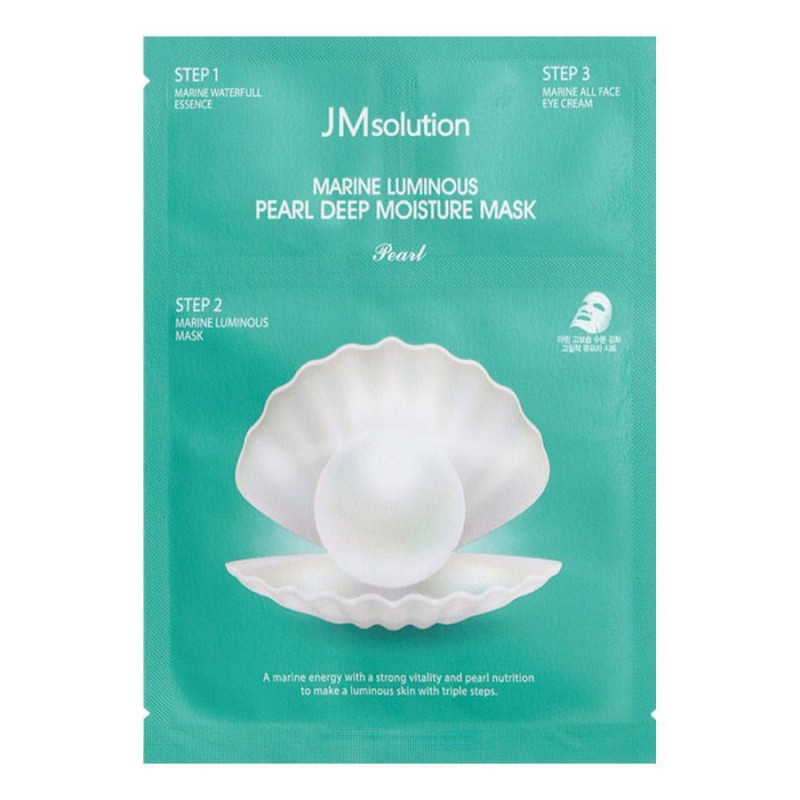 JMsolution Marine Luminous Pearl Mask, маска тканевая трехступенчатая с эстрактом белого жемчуга 1шт