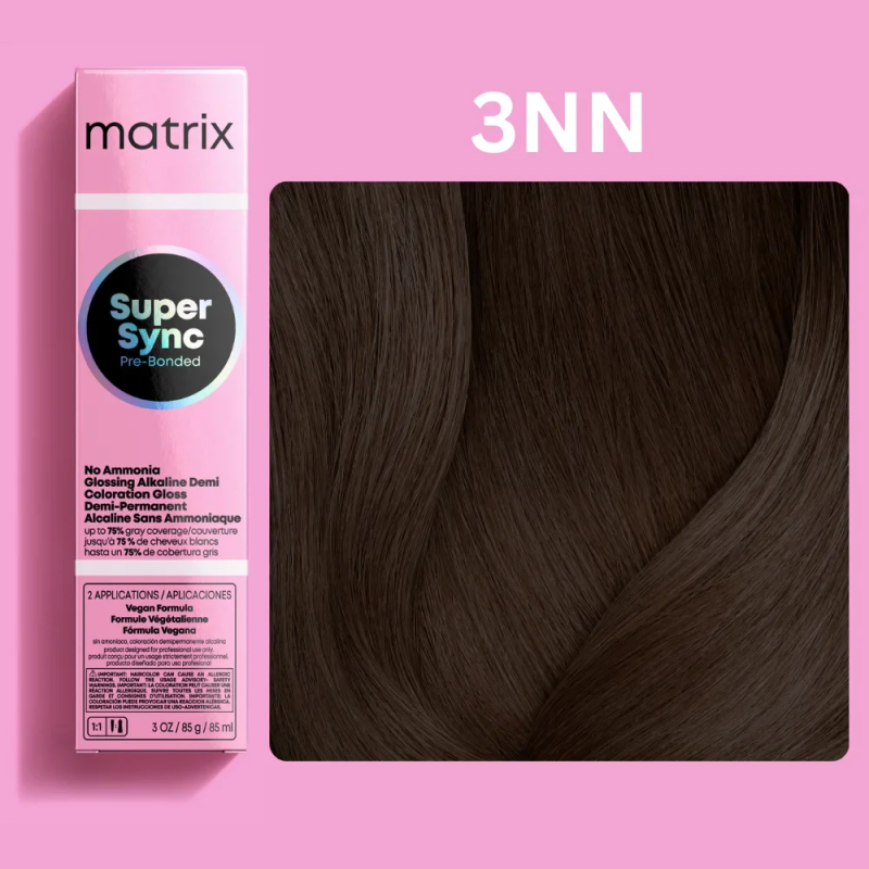 MATRIX Super Sync 3NN Крем-краска тёмный шатен глубокий натуральный, 90 мл MATRIX Super Sync 3NN Крем-краска тёмный шатен глубокий натуральный, 90 мл