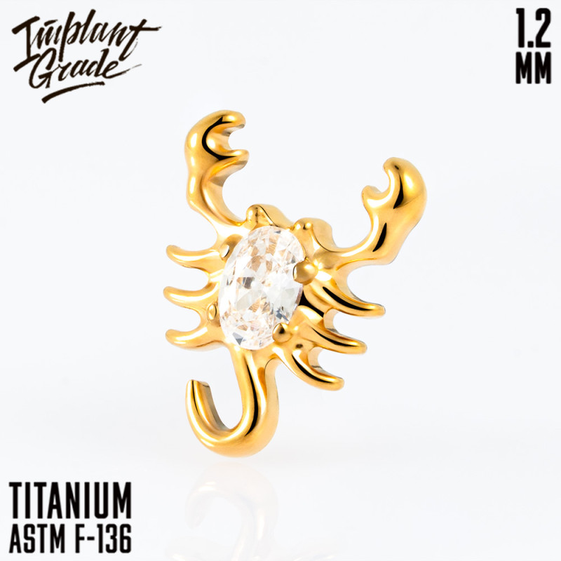 Накрутка Scorpio 1.2 мм титан (ЗОЛОТОЙ, для основ 1.2 мм, Титан ASTM F-136)