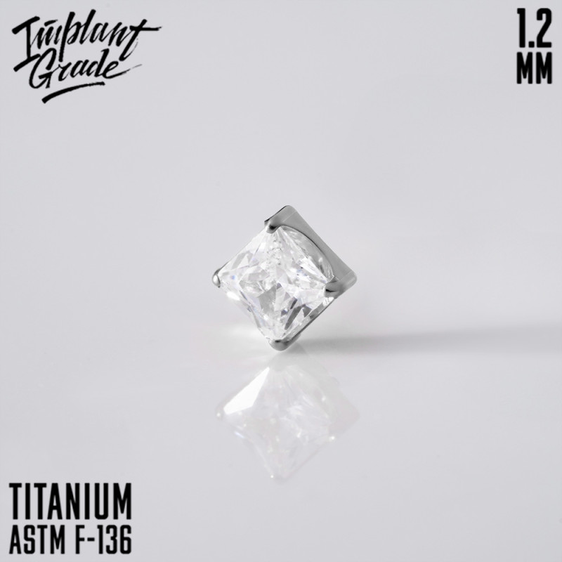 Накрутка Cube 1.2 мм титан (для основ 1.2 мм, Прозрачный, Титан ASTM F-136)