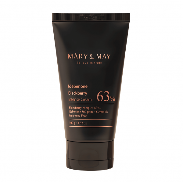 MARY&MAY Idebenone Blackberry Intense Cream, крем для лица с идебеноном и ежевичным комплекс., 100 г