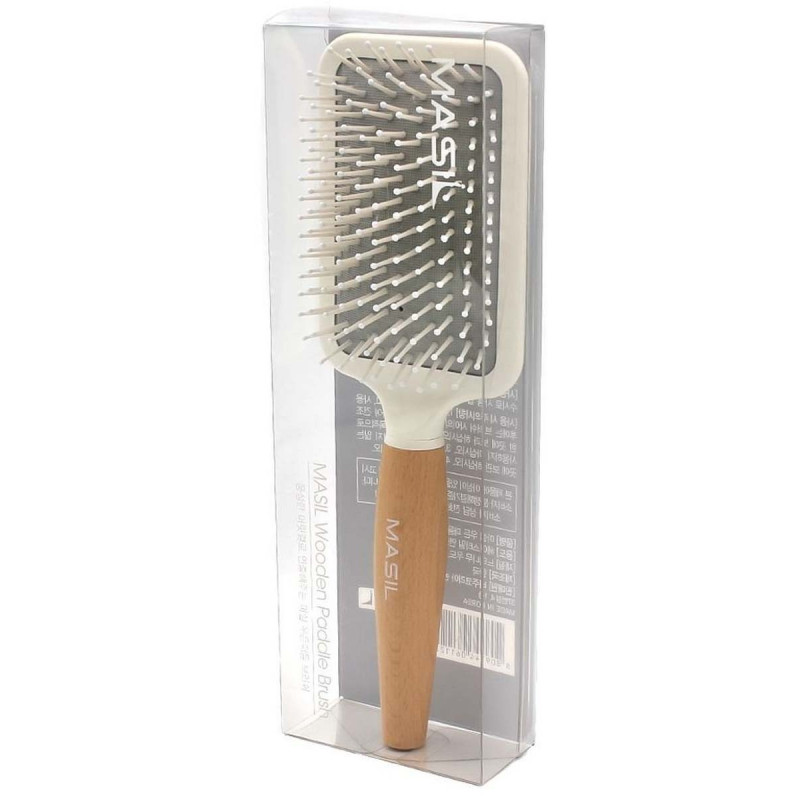 MASIL Wooden Paddle Brush, расческа для волос с антистатическим эффектом
