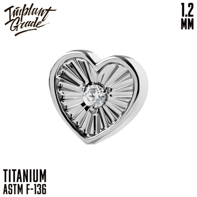 Накрутка Doll's Heart 1.2 мм титан (для основ 1.2 мм, Прозрачный, Серебристо-белый, Ти