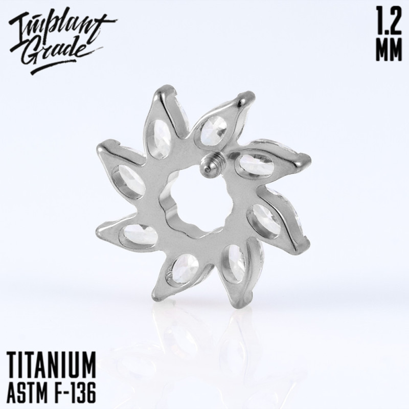 Накрутка Laurel 1.2 мм титан (для основ 1.2 мм, Серебристо-белый, Титан ASTM F-136)