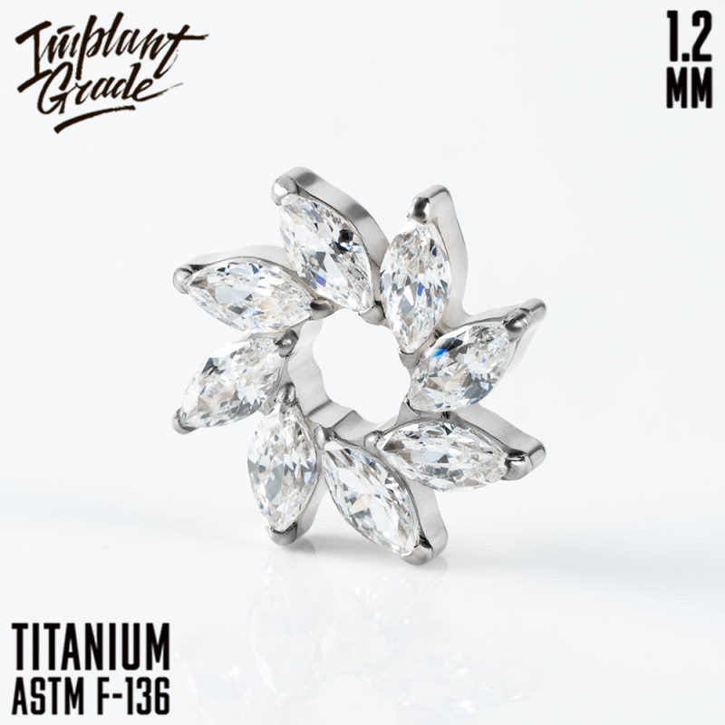 Накрутка Laurel 1.2 мм титан (для основ 1.2 мм, Серебристо-белый, Титан ASTM F-136)