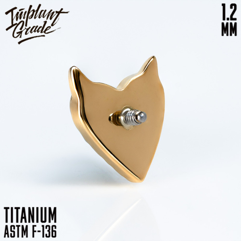 Накрутка Devil Heart 1.2 мм титан (для основ 1.2 мм, Золотой, Титан ASTM F-136)