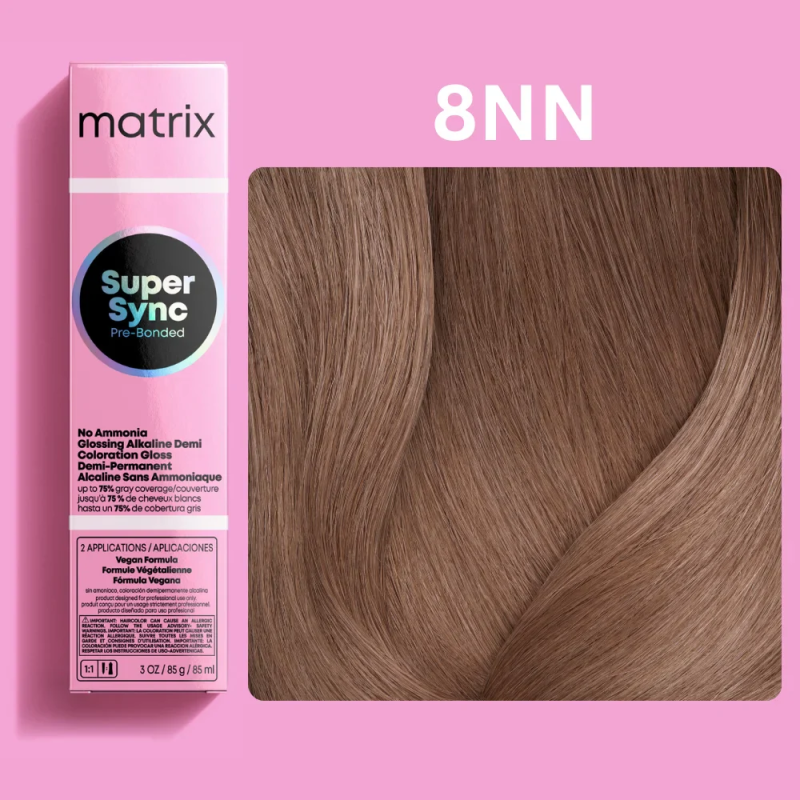MATRIX Super Sync 8NN Крем-краска светлый блондин глубокий натуральный, 90 мл MATRIX Super Sync 8NN Крем-краска светлый блондин глубокий натуральный, 90 мл