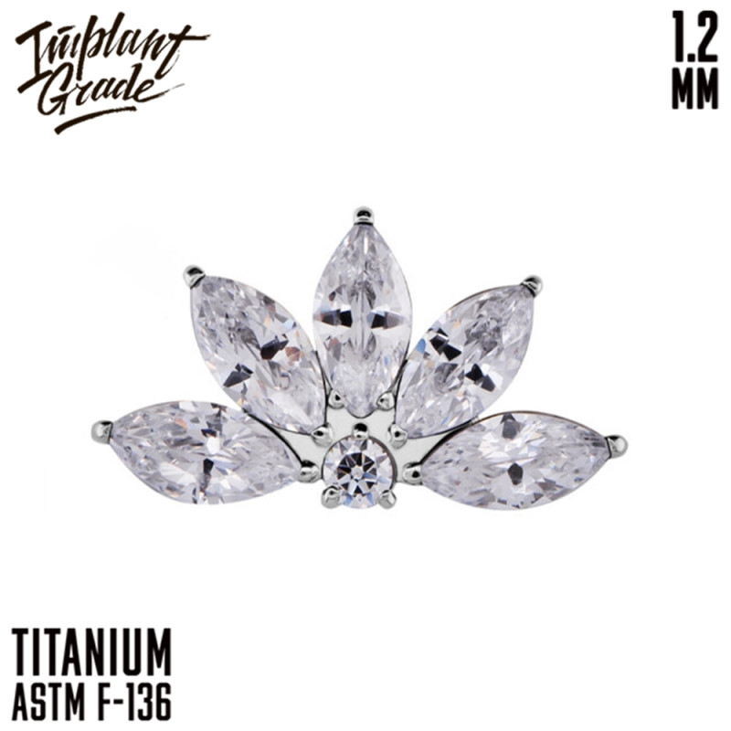Накрутка Princess 1.2 мм титан (для основ 1.2 мм, Прозрачный, Титан ASTM F-136)