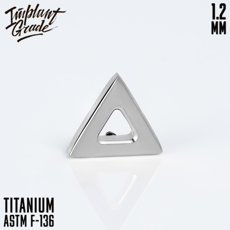 Накрутка Hollow Triangle 1.2 мм титан (для основ 1.2 мм, Серебристо-белый, Титан ASTM F-136)