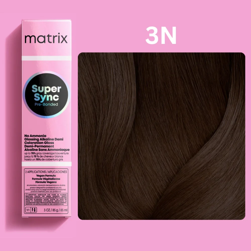MATRIX Super Sync 3N Крем-краска тёмный шатен натуральный, 90 мл MATRIX Super Sync 3N Крем-краска тёмный шатен натуральный, 90 мл