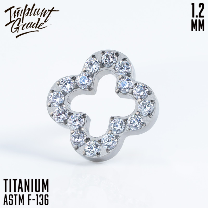 Накрутка Clover (для основ 1.2 мм, Прозрачный, Титан ASTM F-136)