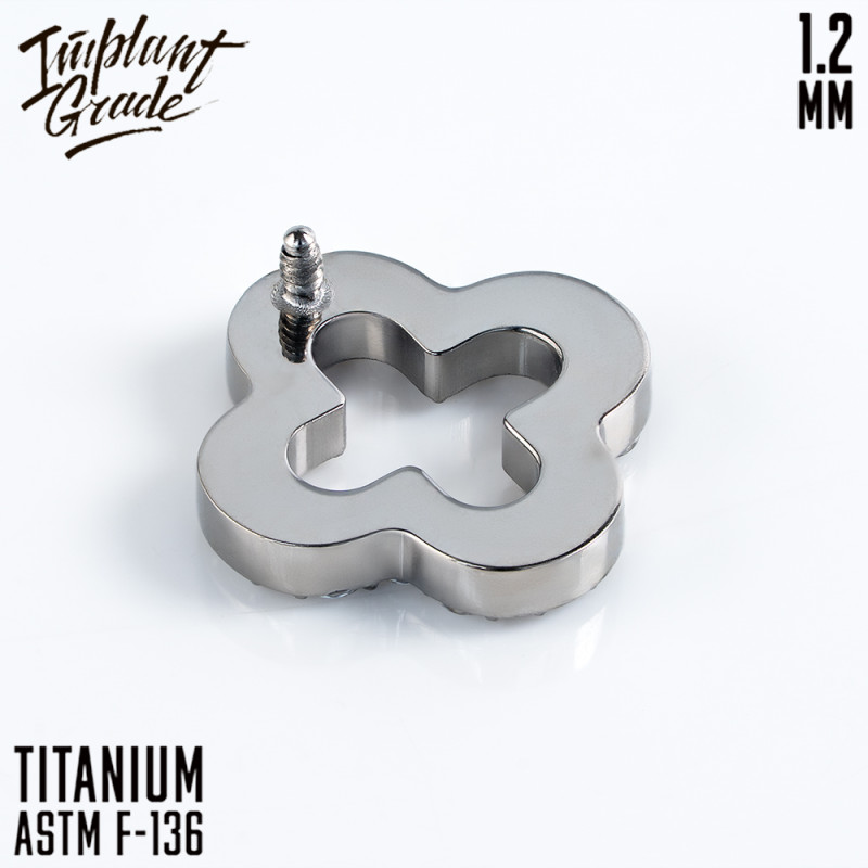 Накрутка Clover (для основ 1.2 мм, Прозрачный, Титан ASTM F-136)