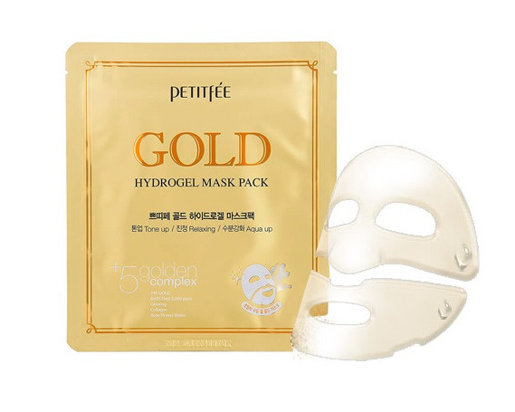 Маска гидрогелевая для лица с золотом/ PETITFEE Gold Hydrogel Mask/ 1шт