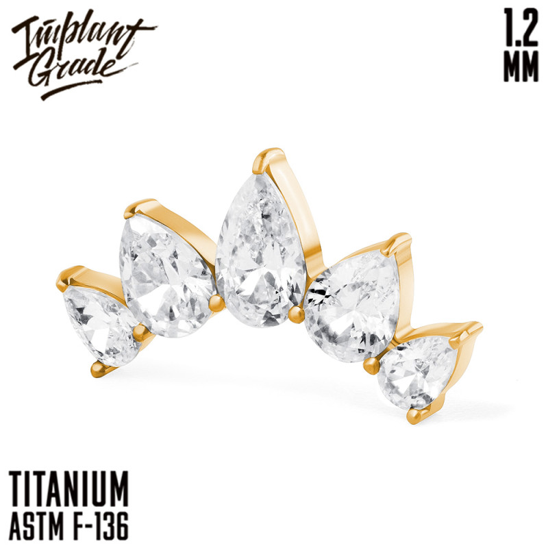 Накрутка Diadem 1.2 мм титан (для основ 1.2 мм, ЗОЛОТОЙ, Титан ASTM F-136)